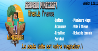 Bannière du serveur Mineclub France